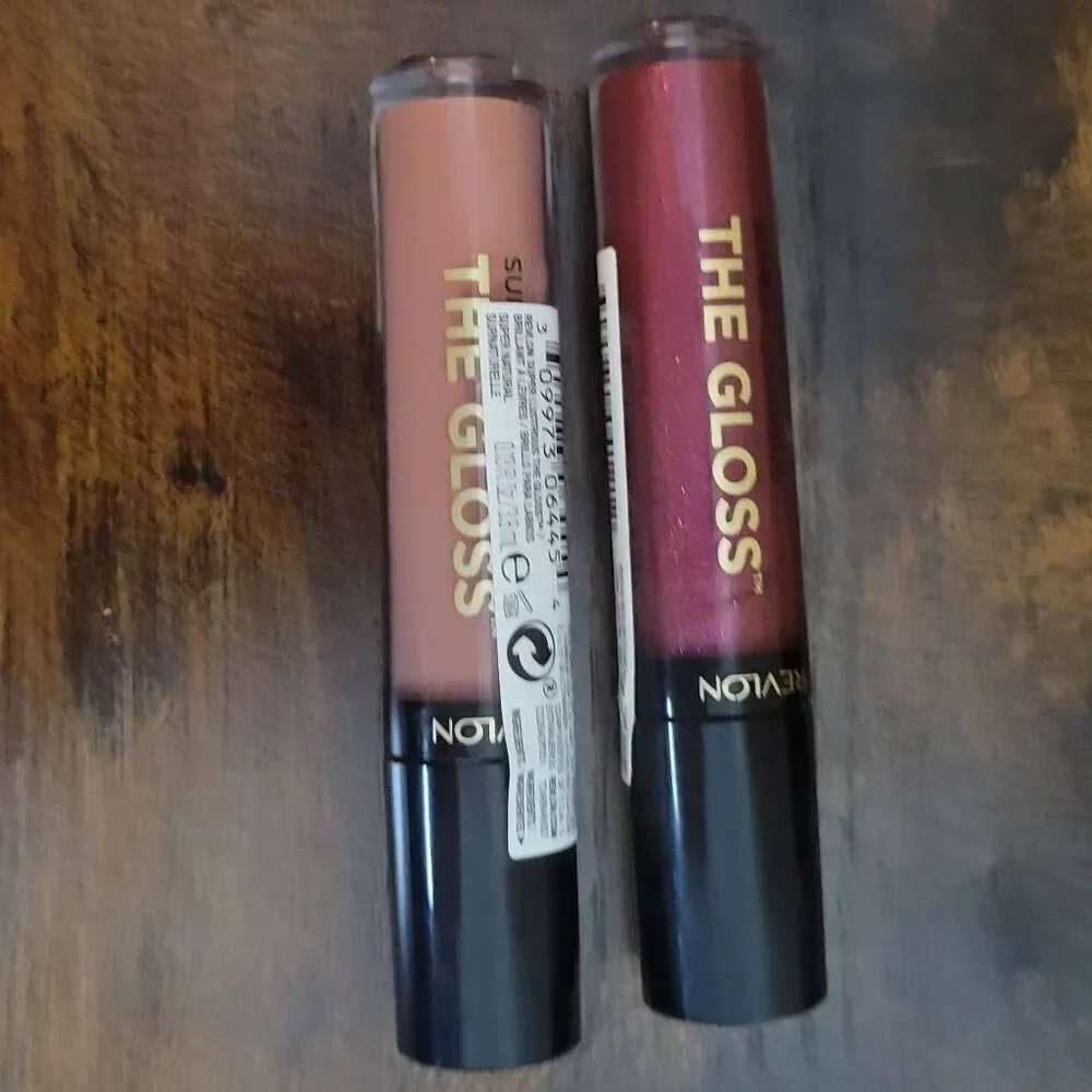 TWO Revlon Super Lustrous The Gloss (0.13 Oz/3.8mL) NEW; Dusk Darling & Super Na